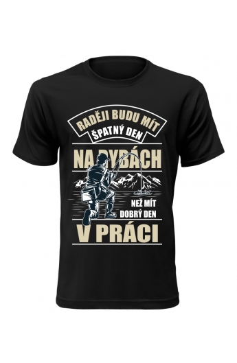 Pánské rybářské tričko den na rybách