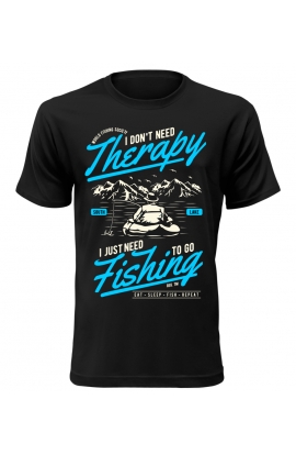 Pánské tričko s rybářským motivem theraphy