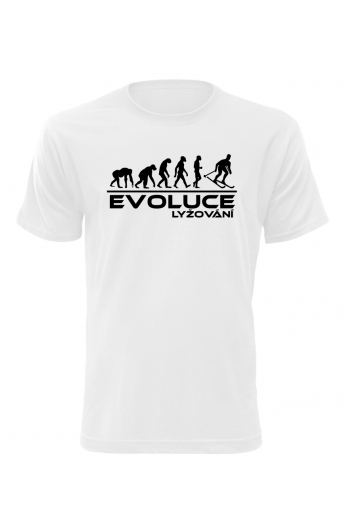 Pánské tričko Evoluce Lyžování